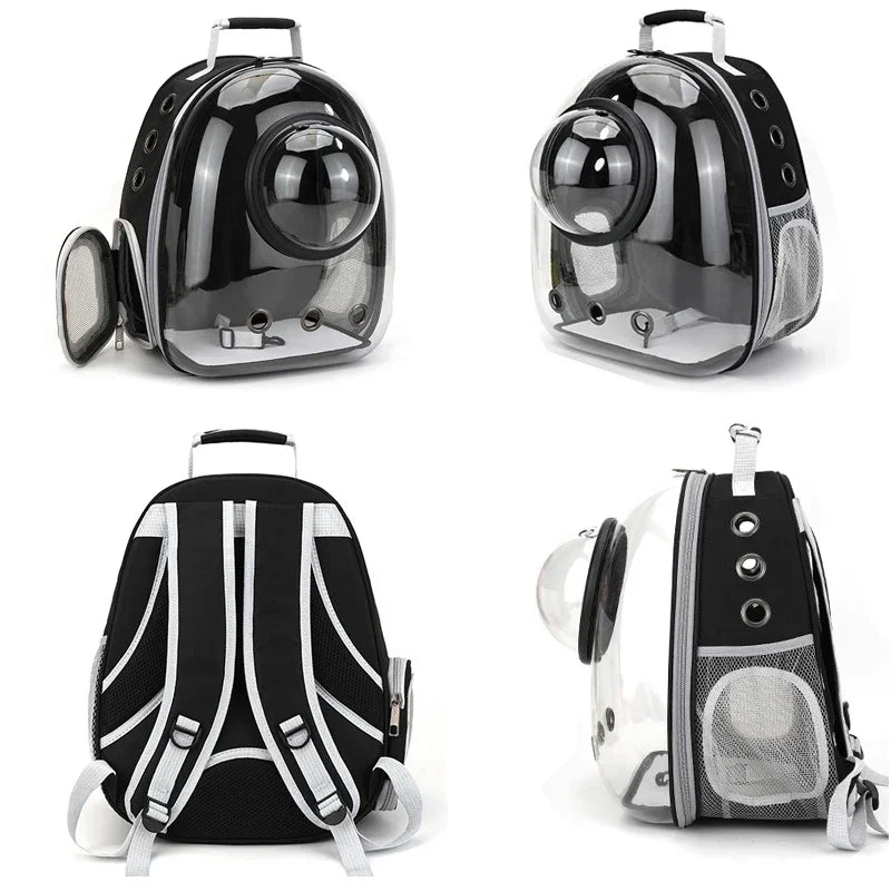 Bolsa de transporte para mascotas, gatos, mochilas espaciales para mascotas, mochila transparente, portátil y transpirable, bolsa de transporte para cachorros y perros, bolsas de cápsula espacial