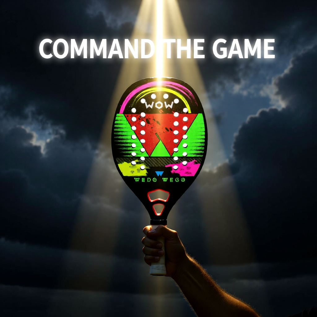 WEDO WEGO 3K/12K Kevlar Carbon Fiber Beach Tennis Racket –