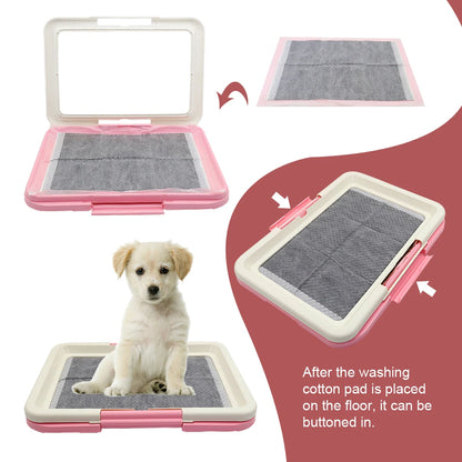 Inodoro portátil de entrenamiento para perros: arenero de interior para perros pequeños y gatos, fácil de limpiar.
