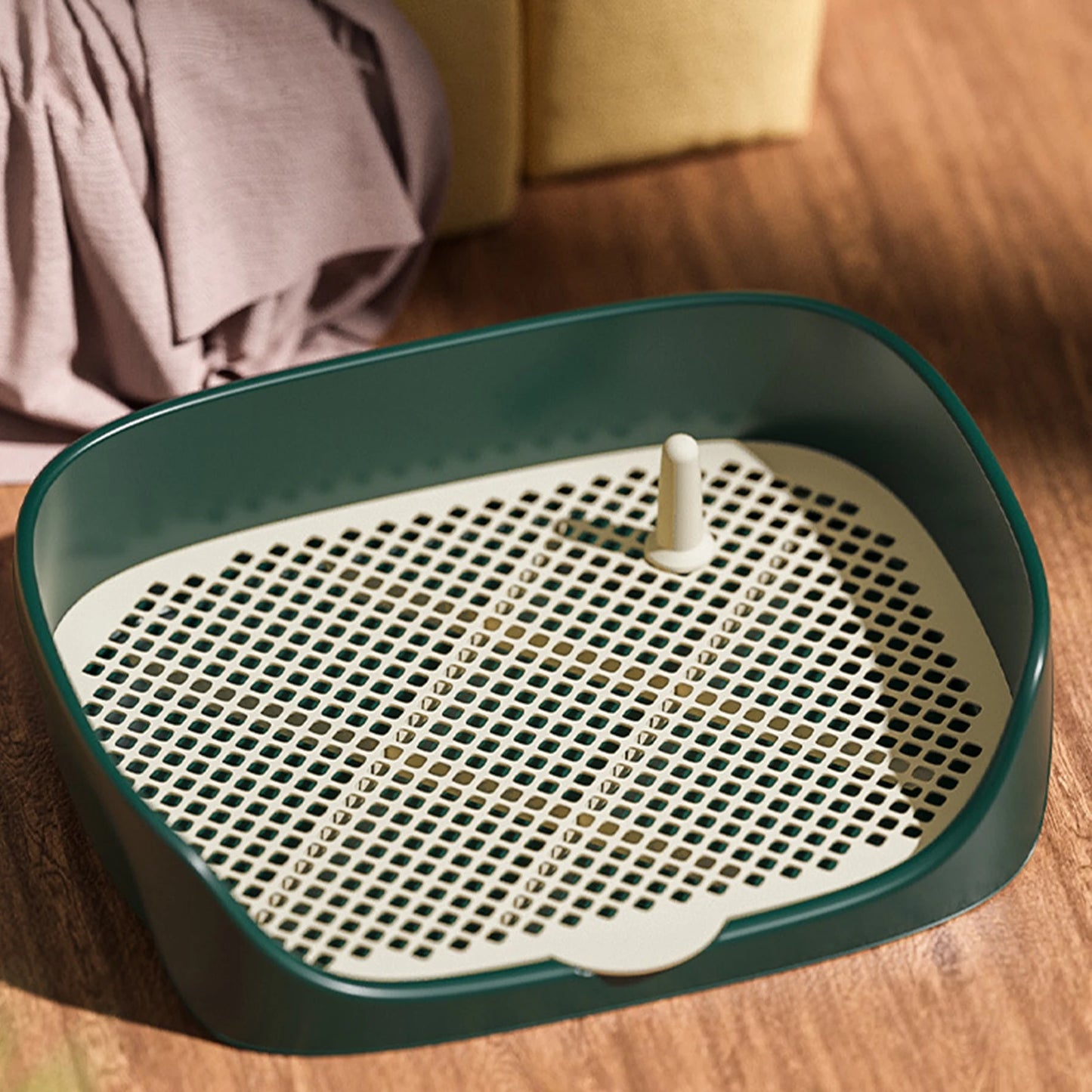 Baño portátil para perros de interior: bandeja de entrenamiento antisalpicaduras para cachorros y perros pequeños