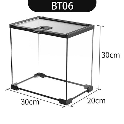 Terrario de vidrio ecológico Rainforest: ideal para lagartijas, ranas, cangrejos y arañas