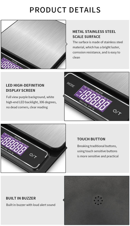 Digital Kitchen Spoon Scale | Mini LCD Food Weighing Tool 0.1–500g | Precision Measuring Spoon