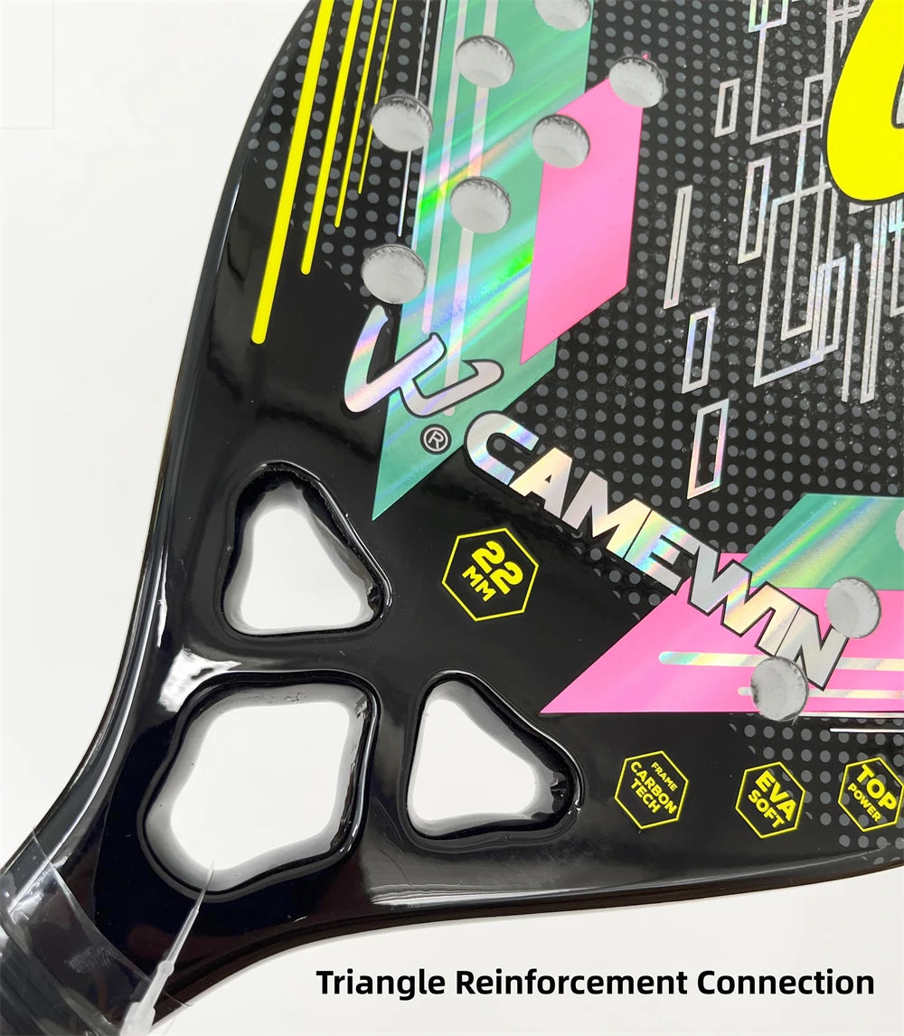 CAMEWIN 3K Carbon Beach Tennis Racket – Lightweight Power & Control for European Players