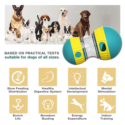 Juguete interactivo dispensador de premios para perros: comedero lento para perros pequeños y medianos | Rompecabezas para mascotas con entrenamiento intelectual en interiores