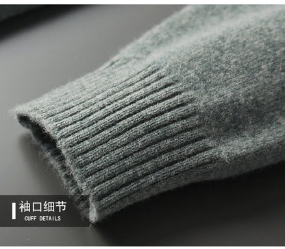 Suéter de lana y cachemir para hombre – Elegante prenda de punto con cuello vuelto para otoño e invierno | Colección Rarely Premium