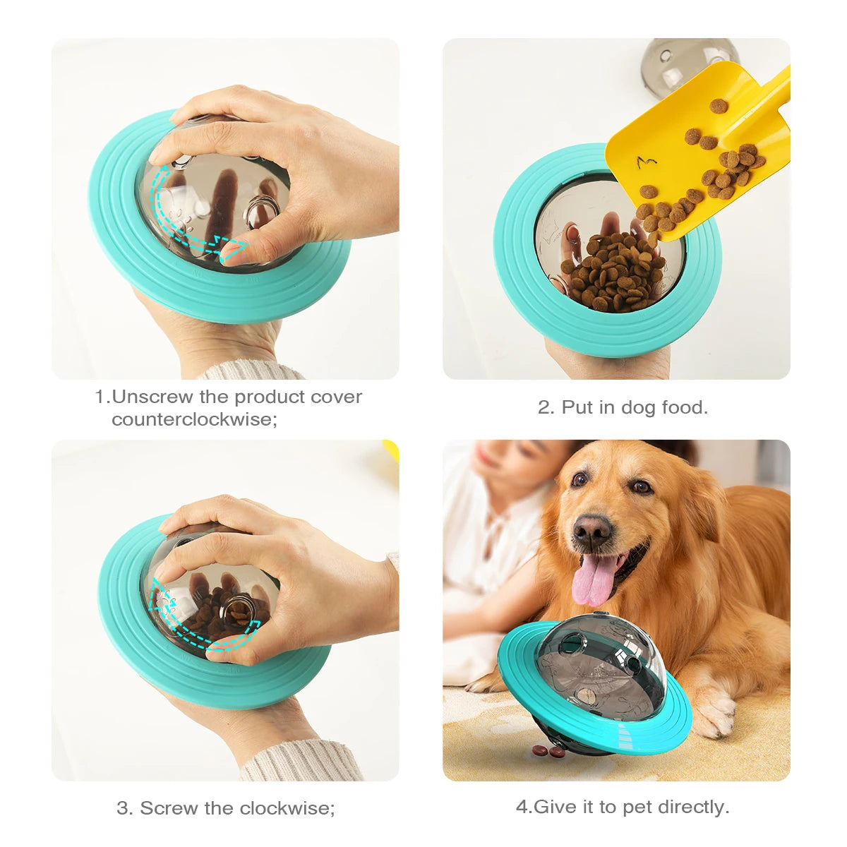 Pelota de premios interactiva para perros: entrenamiento intelectual y alimentación lenta