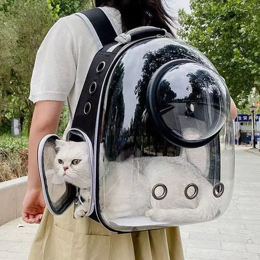 Bolsa de transporte para mascotas, gatos, mochilas espaciales para mascotas, mochila transparente, portátil y transpirable, bolsa de transporte para cachorros y perros, bolsas de cápsula espacial