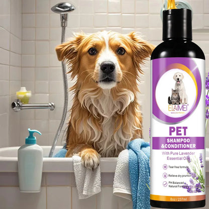 Champú natural para perros: antimanchas, hidratante, alivia el picor y cuida el pelo (237 ml)