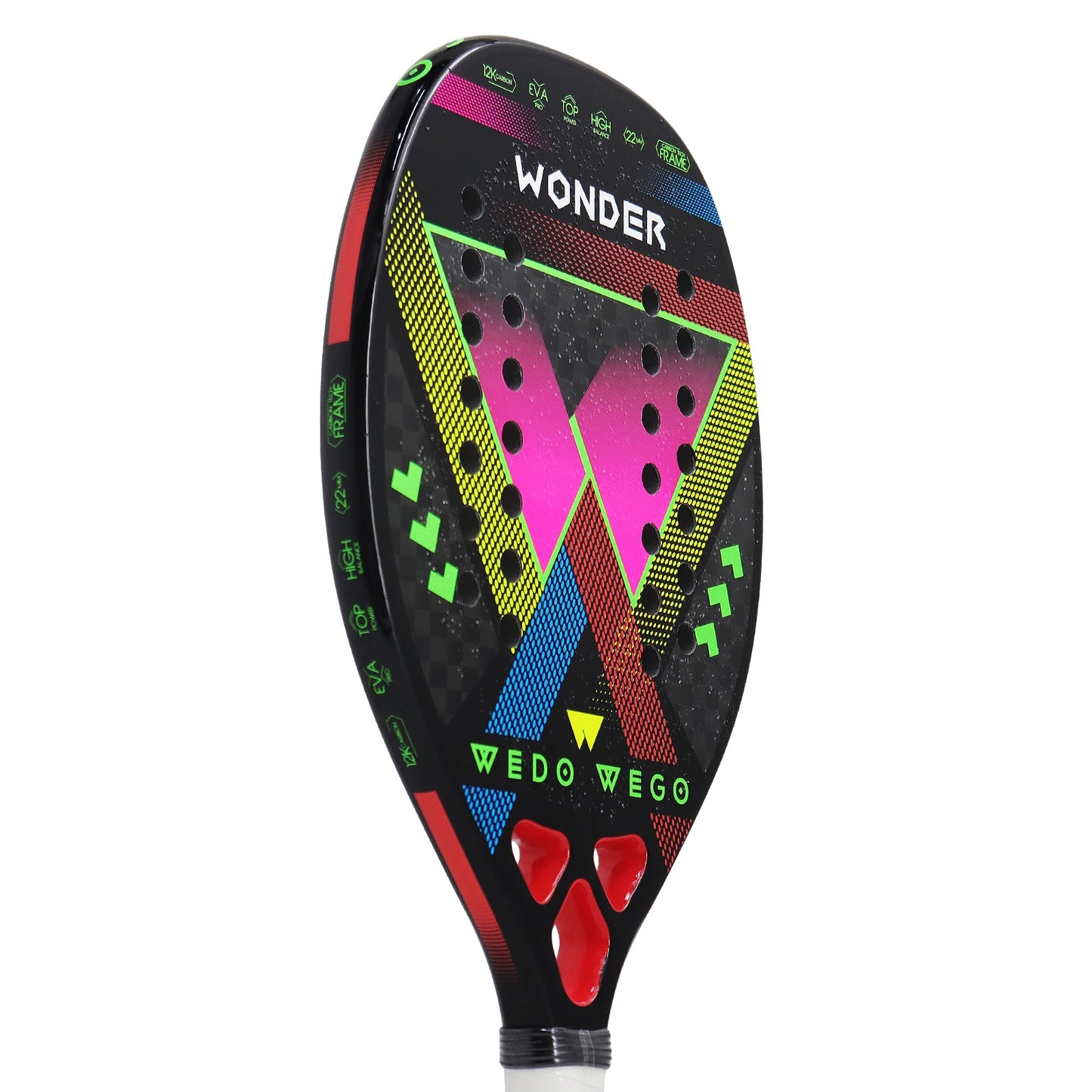 WEDO WEGO 3K/12K Kevlar Carbon Fiber Beach Tennis Racket –