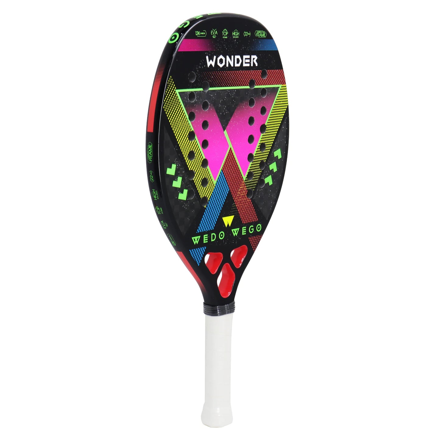 WEDO WEGO 3K/12K Kevlar Carbon Fiber Beach Tennis Racket –