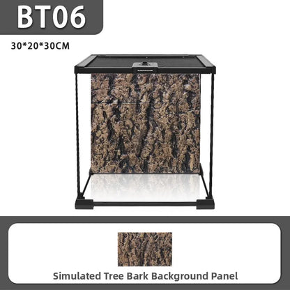 Terrario de vidrio ecológico Rainforest: ideal para lagartijas, ranas, cangrejos y arañas