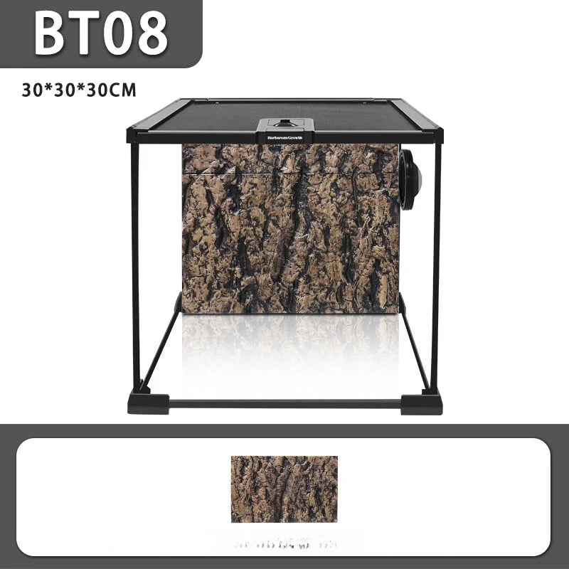 Terrario de vidrio ecológico Rainforest: ideal para lagartijas, ranas, cangrejos y arañas