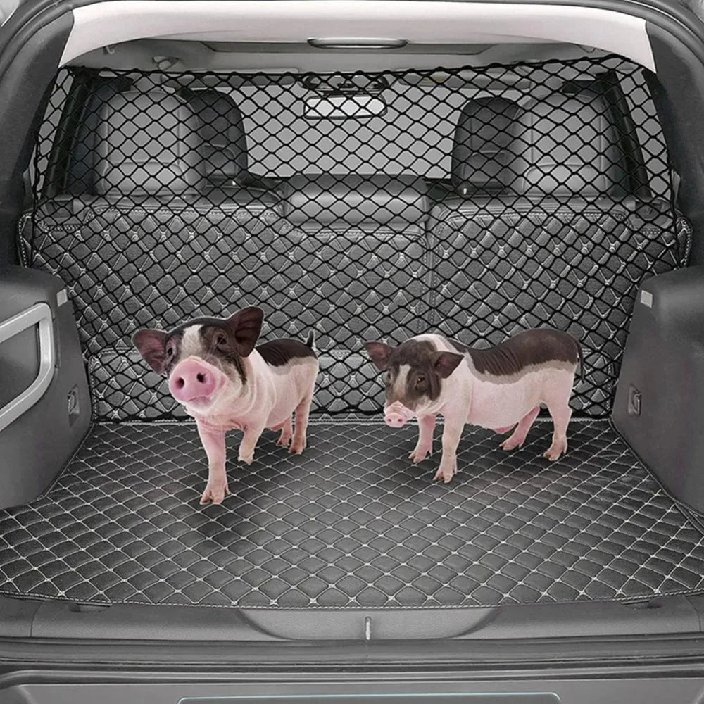 Red de seguridad para maletero de coche para perros: malla de seguridad para asientos traseros y carga, ajuste universal, fácil instalación