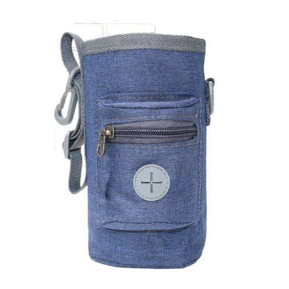 Bolsa portátil de premios para perros: bolsa de golosinas para exteriores con clip y cordón.