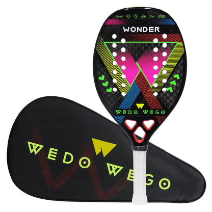 WEDO WEGO 3K/12K Kevlar Carbon Fiber Beach Tennis Racket –