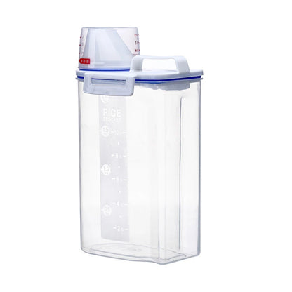 Contenedor hermético para comida de mascotas (1,5 kg/2 kg) con taza medidora (para perros y gatos) 