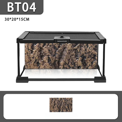 Terrario de vidrio ecológico Rainforest: ideal para lagartijas, ranas, cangrejos y arañas