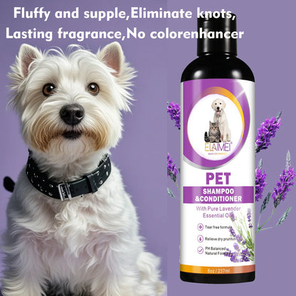 Champú natural para perros: antimanchas, hidratante, alivia el picor y cuida el pelo (237 ml)