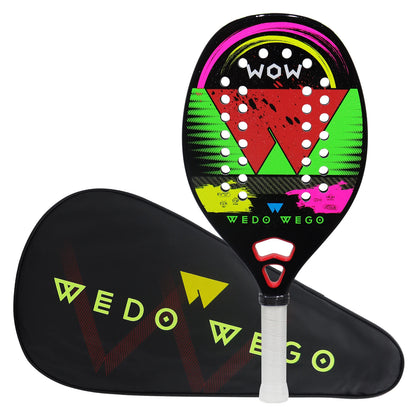 WEDO WEGO 3K/12K Kevlar Carbon Fiber Beach Tennis Racket –