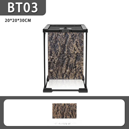 Terrario de vidrio ecológico Rainforest: ideal para lagartijas, ranas, cangrejos y arañas
