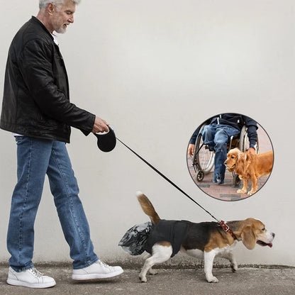Pantalones portátiles para recoger excrementos de perro, lavables, con bolsas desechables impresas para viajes al aire libre, reutilizables y fáciles de limpiar.
