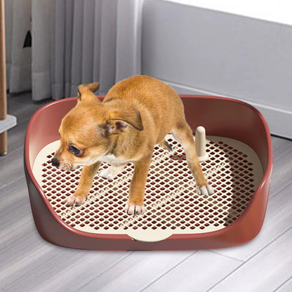 Baño portátil para perros de interior: bandeja de entrenamiento antisalpicaduras para cachorros y perros pequeños