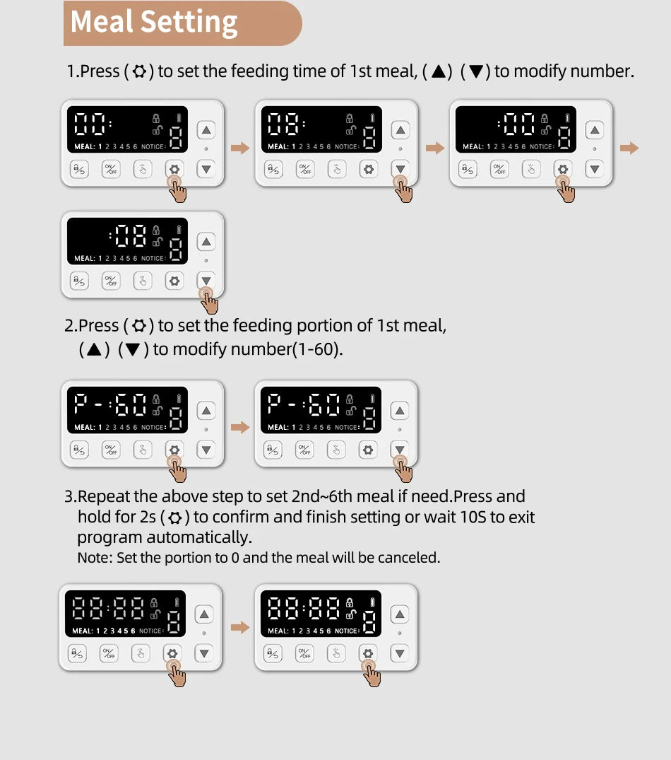 ROJECO Smart Automatic Cat Feeder – WiFi Pet Food Dispenser with Timer