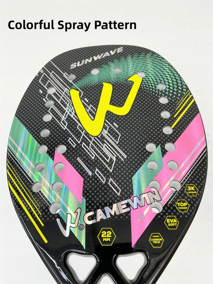CAMEWIN 3K Carbon Beach Tennis Racket – Lightweight Power & Control for European Players