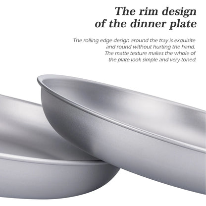 Tomshoo Titanium Round Camping Plate Outdoor Ultralight Portable Tableware Cookware Backpacking Dinner Plate Travel Tableware
