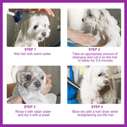 Champú natural para perros: antimanchas, hidratante, alivia el picor y cuida el pelo (237 ml)