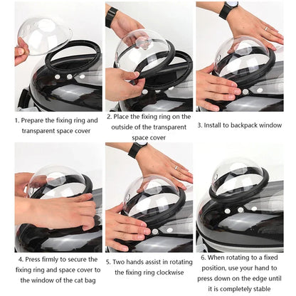 Bolsa de transporte para mascotas, gatos, mochilas espaciales para mascotas, mochila transparente, portátil y transpirable, bolsa de transporte para cachorros y perros, bolsas de cápsula espacial