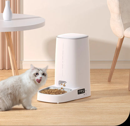 ROJECO Smart Automatic Cat Feeder – WiFi Pet Food Dispenser with Timer