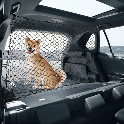 Red de seguridad para maletero de coche para perros: malla de seguridad para asientos traseros y carga, ajuste universal, fácil instalación