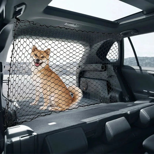 Red de seguridad para maletero de coche para perros: malla de seguridad para asientos traseros y carga, ajuste universal, fácil instalación