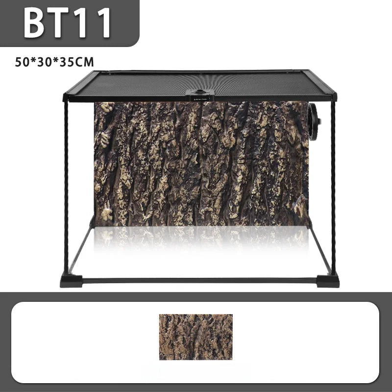 Terrario de vidrio ecológico Rainforest: ideal para lagartijas, ranas, cangrejos y arañas