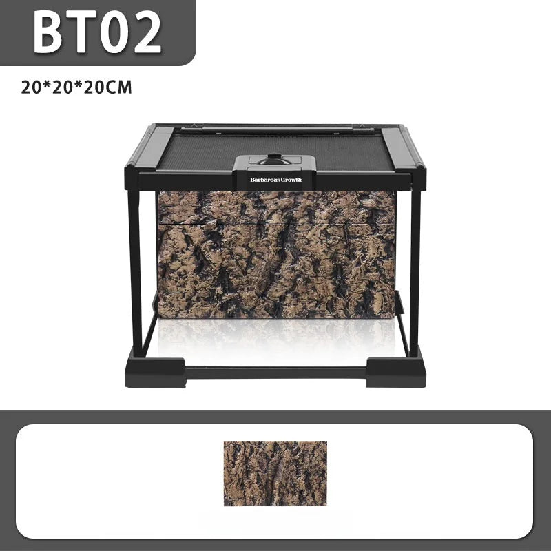 Terrario de vidrio ecológico Rainforest: ideal para lagartijas, ranas, cangrejos y arañas