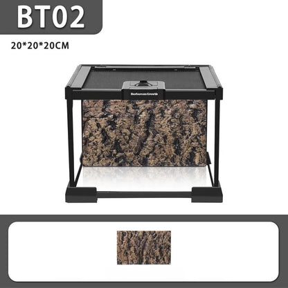Terrario de vidrio ecológico Rainforest: ideal para lagartijas, ranas, cangrejos y arañas