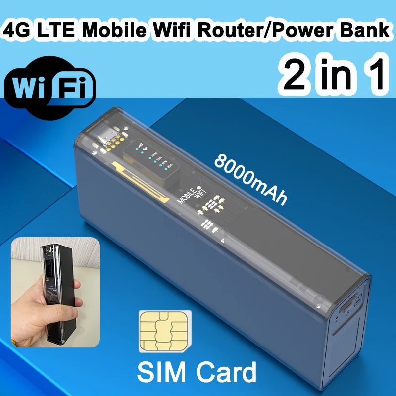 Enrutador LTE 4G, módem portátil inalámbrico Wifi, minipunto de acceso para exteriores, MiFi de bolsillo, 150 Mbps, ranura para tarjeta SIM, repetidor, 3000 mAh