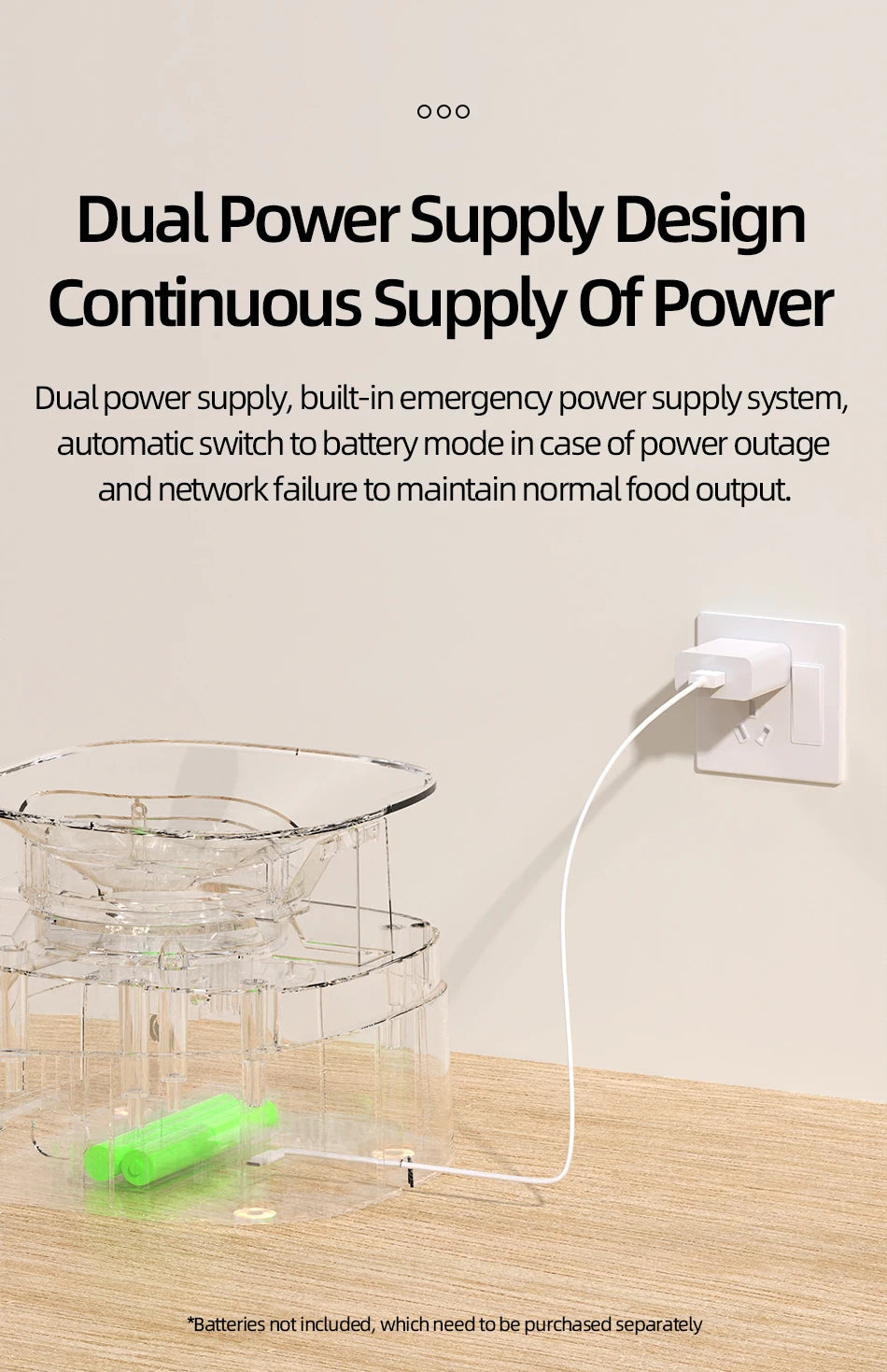 ROJECO Smart Automatic Cat Feeder – WiFi Pet Food Dispenser with Timer