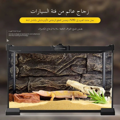 Terrario de vidrio ecológico Rainforest: ideal para lagartijas, ranas, cangrejos y arañas