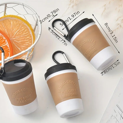 Dispensador portátil de bolsas para excrementos de perro: soporte tipo taza para pasear perros.