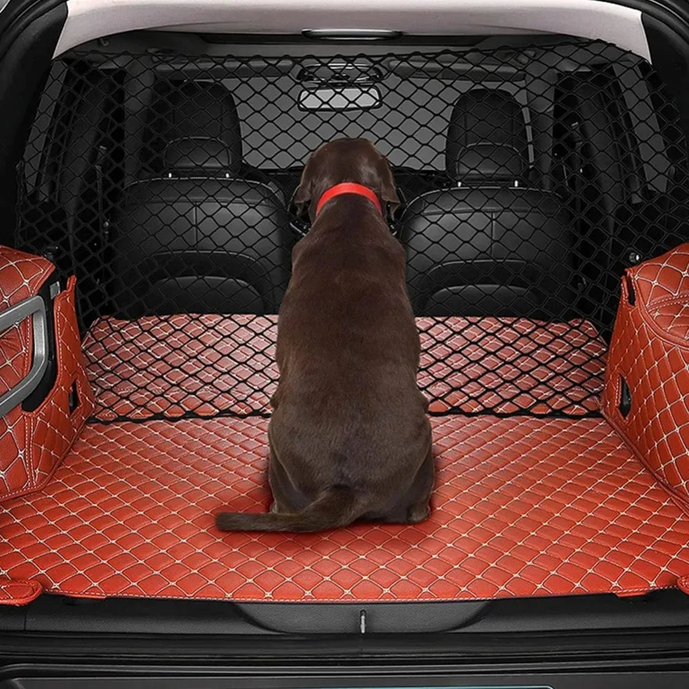 Red de seguridad para maletero de coche para perros: malla de seguridad para asientos traseros y carga, ajuste universal, fácil instalación